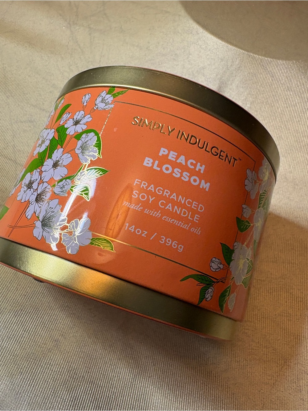 Simply Indulgent Peach Blossom Soy Candle